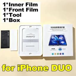 1/2Set Hydrogel Films with Install Box Kit for iPhone DUO Premium Inner Film Fold Screen Protector Protective Film for iPhoneDUO