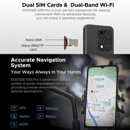 DOOGEE N55 Pro Smartphone, Android 14, 16GB (6+10 RAM) + 256GB ROM, 6.56" HD+ 90Hz Display, 13MP Camera,3.5mm Earphone Jack