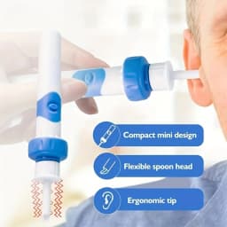 1 Set Electric Ear Wax Remover, Automatic Vacuum Ear Cleaner Tool Set, Safe & Gentle Earwax Removal Kit for Adults & Kids