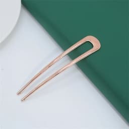Simple U Shaped Metal Hair Sticks 2 Prongs Twist Hair Fork For Buns Chignons Women Girls Ponytail Hold Daily Hairstyles Tool
