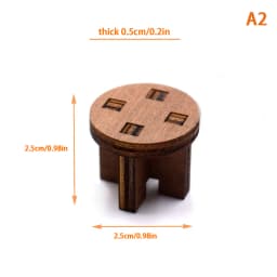 1:12 Dollhouse Mini Park Table Chair Miniature Bench Stool Rocking Chair Dolls House Furniture Accessories Kids Pretend Play Toy