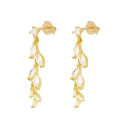 925 Sterling Silver Ear Needle Crystal Zircon Tassel Pendant Hoop Earrings Retro Small Fragrance Style High Jewelry Women Gifts