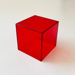 Customized Colorful 6x6cm Acrylic Cube Box Display Stand Rack for Cosmetics Jewelry Figures Toys Collectibles Display Riser Tray