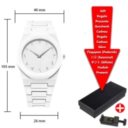 Classic Middle Eastern Arabic Numeral Dial Blue Gold Quartz Watch for Men's Casual TPU Plastic Waterproof Watch Can Customize