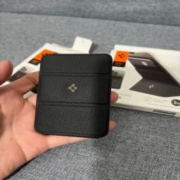 Spigen Leather Smart Fold For MagSafe Card Holder For iPhone 18 17 Air 12 13 14 Plus 15 16 17 Pro Max Folding Bracket Card Bag