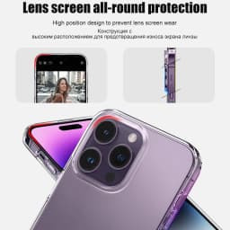 Luxury Clear Silicone Phone Case For iPhone 16 15 14 13 12 11 Pro Max XR X XS 7 8 Plus Shockproof Transparent Bumper Back Cover