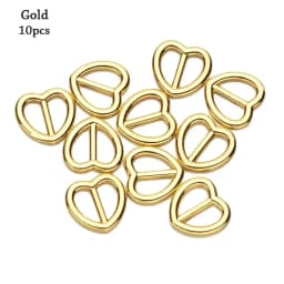 10Pcs 5mm Mini Ultra-small Heart Shape Belt Buckle Doll Bags Buckles DIY Dolls Metal Buckles Doll Shoes Clothes Accessories