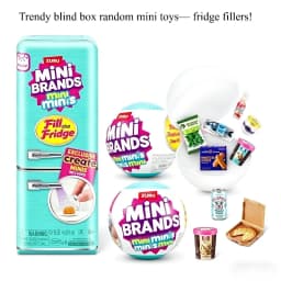 Zuru Mini Fridge Stuffing Toy Tide Play Blind Box Stuffing Fridge Ball, Blind Box Random Mini Model Toy Child Ideal Gift
