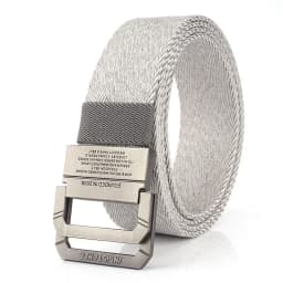 Double Loop Buckle Nylon Belt Woven Belt Versatile Casual Jeans Pant Belt for Men and Women