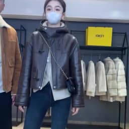 Autumn Winter Niche Unique Chic Top French Small Fragrant Celebrity Design Sense Korean Hooded Leather Jacket Short Coat Women