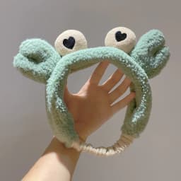 Cute Crab Big Eyes Pink Blue Yellow Red Green Orange Non-Slip Fluffy Hair Hoop Headbands Headwear For Women