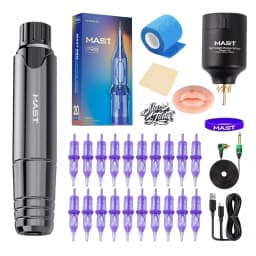 Mast P10 Complete Tattoo Kit Permanent Makeup Tattoo Machine Pen Set Power Supply Mast PRO Cartridge for Tattoo Artist