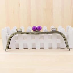 1PCS 26cm Antique Bronze M Shape Embossed Candy Bead Big Metal Purse Frame Bag Kiss Clasp Handle DIY Accessories