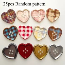 25Pcs Mixed Color Handmade Resin Round 2/4-hole Button for Sewing Clothes Accessories Crafts Scrapbooking DIY Apparel Supplie