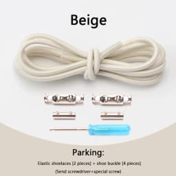 1 Pair No Tie Shoelaces For Sneakers Elastic Shoelace Metal Spring Lock Man And Woman Shoe Accessories Lazy Shoe Laces 100cm