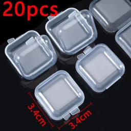 5-50PCS Mini Plastic Storage Box Transparent Jewelry Storage Box Container Portable Earring Ring Earplugs Packaging Storage Case