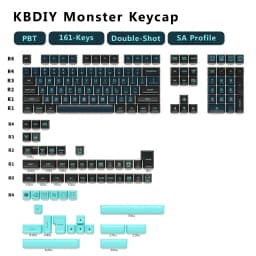 KBDiy Keyboard Keycaps Set PBT Rome Keycaps Custom Retro Double Shot SA Profile ISO 7U 161 Keys Caps for MX Switches GMK67 K500