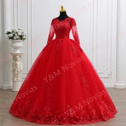 Customized any Color Long Sleeve V Neck Classic Wedding Dress 2026 Lace Vintage For Bridal Modest Wedding Bride Ball Gown