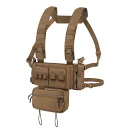 KRYDEX Tactical Micro MK3 MK4 Chest Rig Lightweight Vest with 5.56 7.62mm Mag Pouch Dangler Drop Pouch Paintball Outdoor Vest