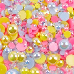 10g Mix Size Jelly Resin Flatback Rhinestone AB Imitation Pearl Beads For Nail Art DIY Cup Crafts Decor