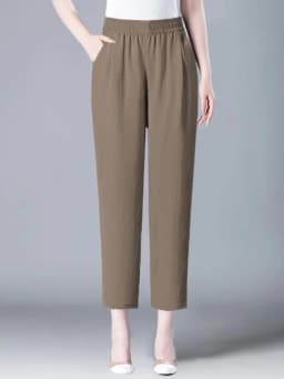 Ice Silk Cotton Linen Harem Pants Women's Summer Thin High Waist ular Carrot Casual Dad Pants 2025 Color Women's Pants