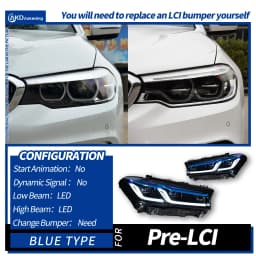AKD Head Lamp for BMW G30 G38 LED Headlight 2018-2023 Headlights 525i 530i M5 DRL Turn Signal High Beam Angel Eye Projector Lens