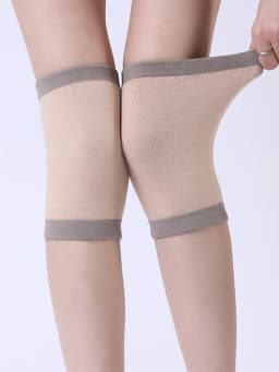 Wool Thick Knee Sleeve Fleece Linned Solid Winter Coldproof Warm Knees Knitted High Kneecap Knee Protectors Leg Warmers Winter