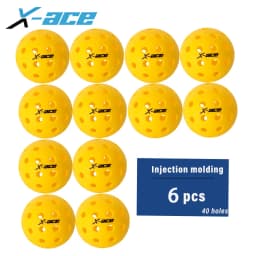 X-ace Pickleballs Balls, Injecional Molding Structure, 26/40 Holes Outdoor Indoor Pickle Balls, for All Skill Levels Players