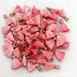 100/50Pcs 20mm Mini Metal Hanging Ring Tassel Trim Pendant DIY Craft Jewelry Handmade Earrings Decor Materials Fringe Trim