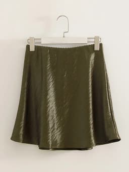 Black Satin Mini Skirts Women Summer Elegant A Line Skirt Ladies Office Beige Elastic Waist Women's Short Satin Skirt Brown 2026