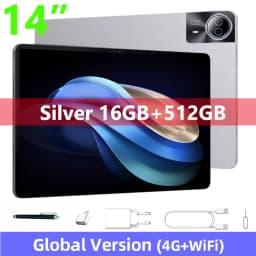 Global Version 14 Inch Tablet PC Big Screen 1920x1200 IPS 16+512GB Tablet 14" Android 15 4G LTE Game Study PAD 12000mAH Battery