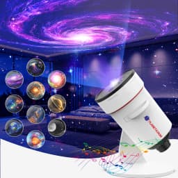 White Noise Galaxy Projector Mood Night Light With 28 Soothing Sounds Room Decor for Ceiling Bedroom Kids Adults Sleep Trainer