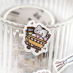 Journal GO 6.5x200cm Kitten Life Diary Tape Sticker Decorative Collage Adhesive DIY Scrapbooking Masking Tape Lovely Cat Sticker