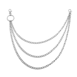 1/2/3 Layer Long Metal Belt Chain Rock Punk Hook Trousers Pant Waist Link Wallet Chain Keychain Ring Clip Keyring HipHop Jewelry