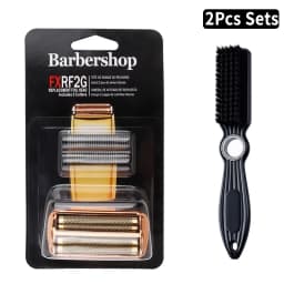 2Pcs Sets Hair Clipper Cutter Blade Head Cover Shaver With Comb Brush For Babyliss Replacement Net Knife Clipper Accessories