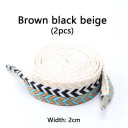 1 Pair Wavy Bread Style Flat Shoelaces Trend Decorative Laces for Sneakers 1.5/2/3 Cm Width Shoe Accessories