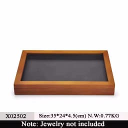 Wooden 3 in1 Multi-function Jewelry Display Box High quality Microfiber Ring Earring Bangle Organizer Case Luxury Storag Box