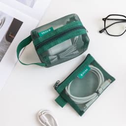 6pcs Transparent Mesh Coin and Miscellaneous Storage Bags, Portable 3D Card Organizer Pouches Cosmetic Bags Travel Storage Bag