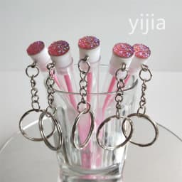 Reusable Eyelash Brush Tube Keychain Plastic Portable Mini Lash Comb Spoolie Container Glitter Cils Mascara Wands Keyring