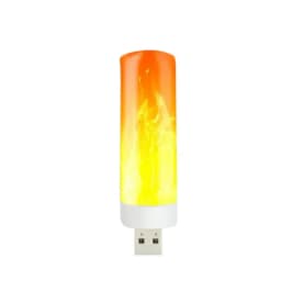 USB LED Atmosphere Light Dynamic Flame Effect Candle Lights For Power Bank Camping Lighting Cigarette Lighter Effect Light