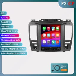 OSSURET 9.7inch 2 DIN Android 13 Car Radio for Nissan Tiida C11 2004-2013 Multimedia Stereo Vertical Screen Carplay