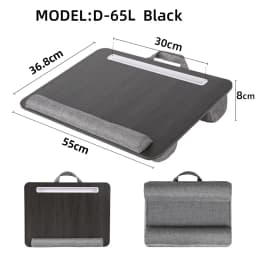 MUMUCC Wooden Suspended Bed Laptop Desk, Portable 15 Inch Bed Study Table with Handle, Sponge Cushion & ABS Slot, Compact
