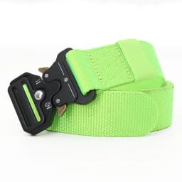 3.8X125cm - Belt Quick Release Outdoor Metal Belt Soft Real Nylon Sports Accessories Men And Women Black Belt