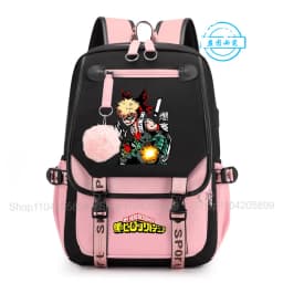 My Hero Academia Anime Print Student Backpack Lightweight Casual Daypack for Girls School Travel