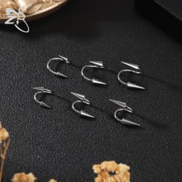 ZS 1 PC 16G Stainless Steel Twisted Nose Ring For Men Women Cone Spike Spiral Helix Cartilage Rings Lip Eyebrow Piercing Jewelry