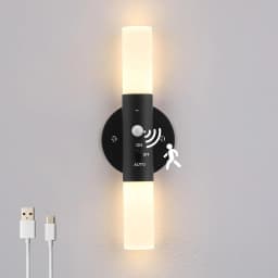 Night Light Motion Sensor Rechargeable Wireless LED Wall Lamp 360°Rotation Magnetic For Room Kitchen Stair Cabinet Lights