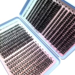 HBZGTLAD 32rows Fluffy Thick Eyelash Clusters Wispy Individual Lashes 30D-100D Mix Eyelash Extensions False Eyelashes