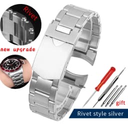 For Tudor Black Bay 79230 79730 Small red blue flower Heritage Watch Strap Wrist Bracelet 22mm Solid Stainless Steel Watchband