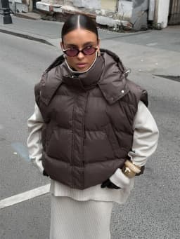 Wolfeel 2026 Winter New Thick Loose Warm Hooded European and American Casual Street Fashion Women's Wear Tank Top Cotton Jacket