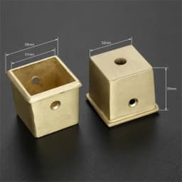 4 Pcs Furniture Leg Cover Foot Solid Copper Tip Brushed Brass Table Chair Cylinder/Cone Cap Protect Safety Bottom Safe Pad Decor